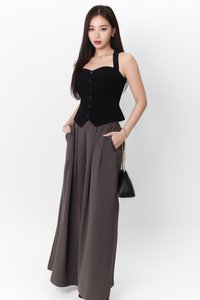 Valentina Vest Top in Black