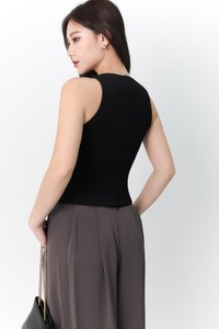 Valentina Vest Top in Black