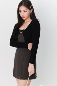 RESTOCKS 3 | Perl Pearl Knit Cardigan in Black