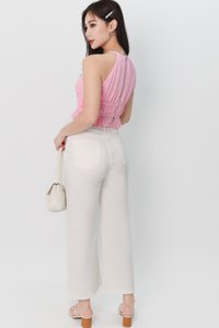 Hadley Highwaist Denim Jeans in White ( Petite Length )