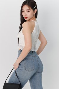 Riverie Ribbon Halter Top in White