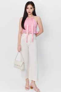 Hadley Highwaist Denim Jeans in White ( Petite Length )