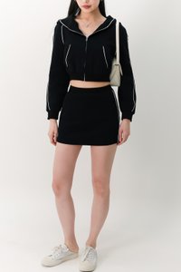Clare Contrast Co-ord Skorts in Black x White