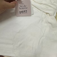 DEFECT | Rowena Ruched Sleeved Top in White M