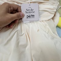 DEFECT | Marissa Mesh Tie Romper Dress in Cream Yellow in S