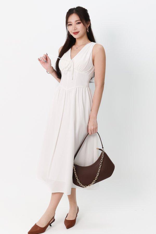 DEFECT | Tabitha Thick Straps Corset Midaxi in White in S