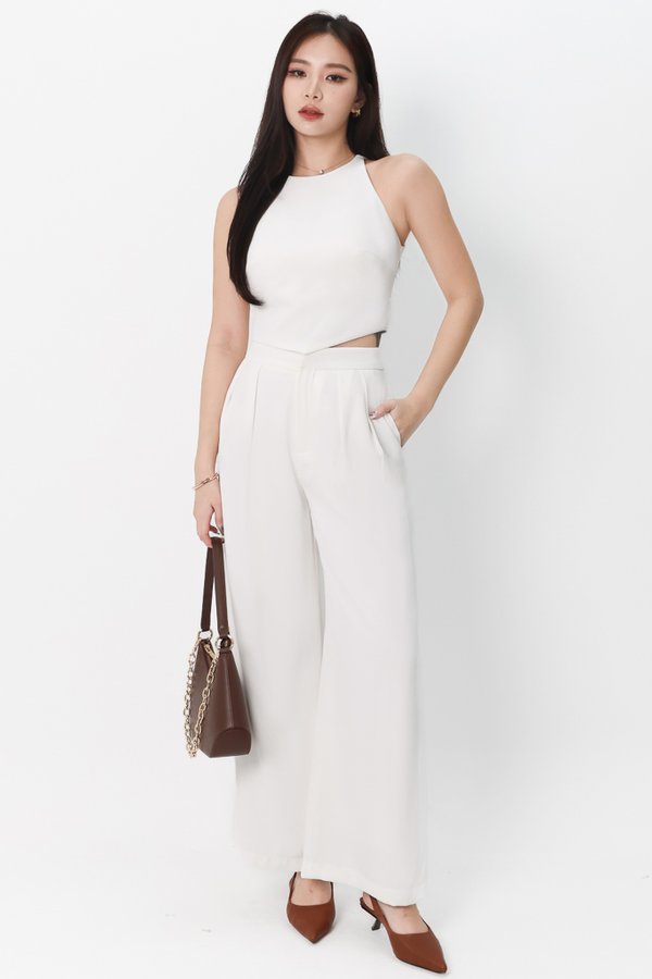 Chernise Co-ord Set in White ( Regular Length )