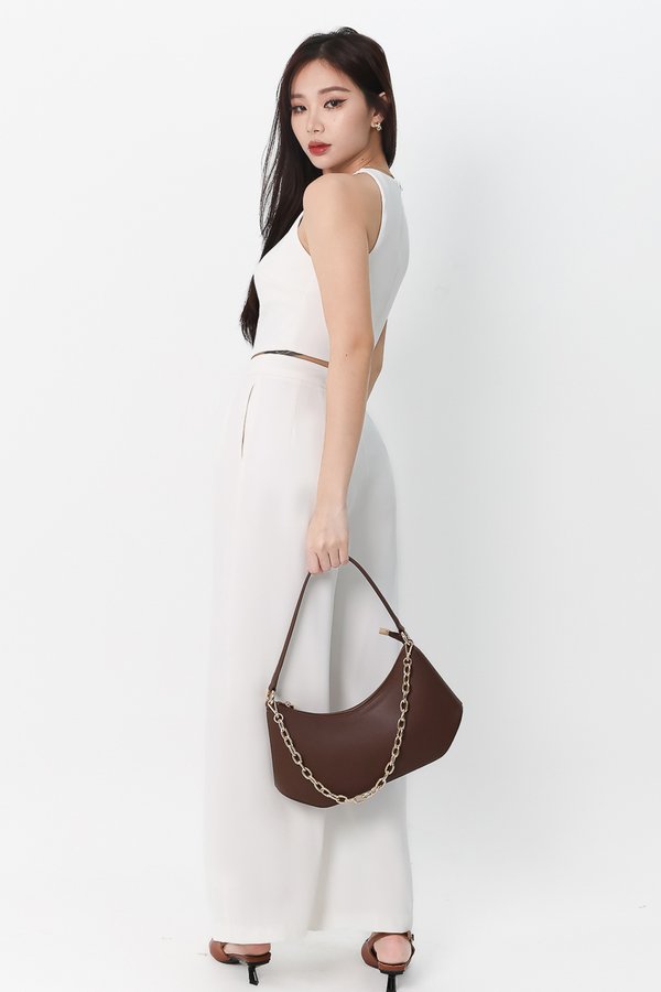 DEFECT | Chernise Co-ord Highwaist Pants in White ( Regular Length ) in S
