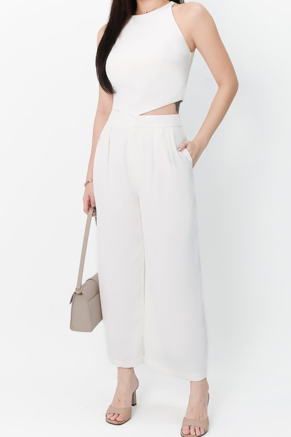 Chernise Co-ord Highwaist Pants in White ( Petite Length )