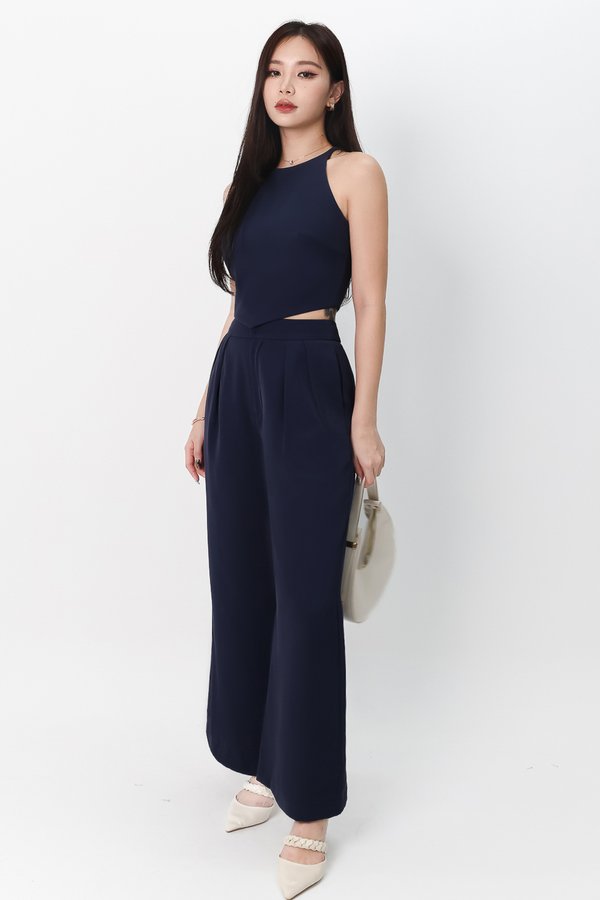 Chernise Co-ord Highwaist Pants in Navy ( Regular Length )