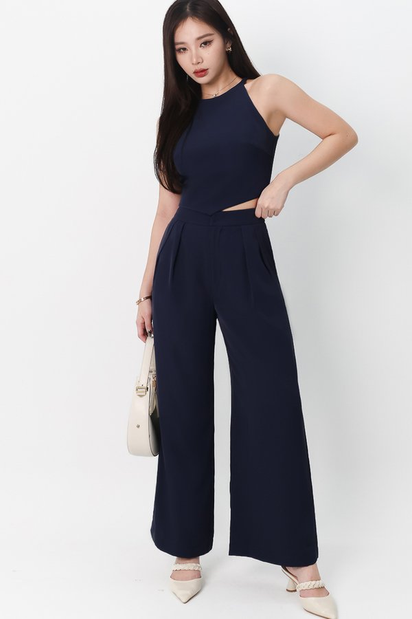 Chernise Co-ord Set in Navy ( Regular Length )