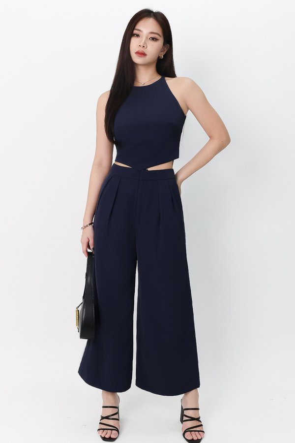 Chernise Co-ord Highwaist Pants in Navy ( Petite Length )