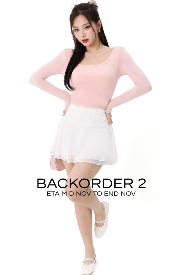 BACKORDER 2 | Marley Mesh Co-ord Skorts in White