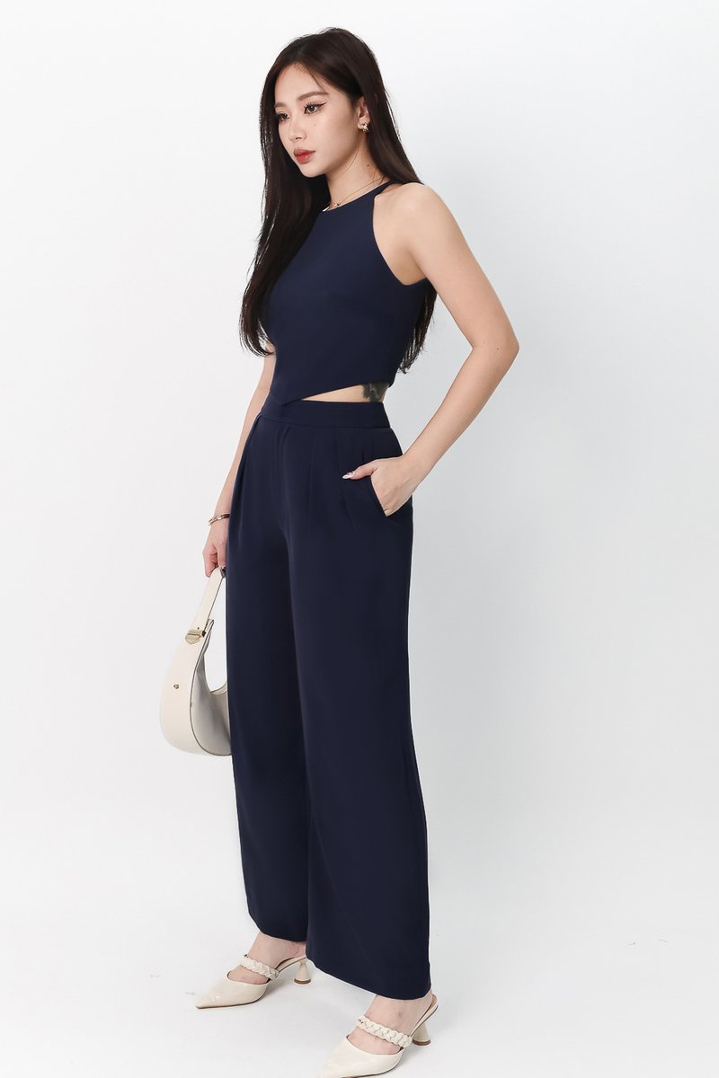 Chernise Co-ord Highwaist Pants in Navy ( Regular Length )