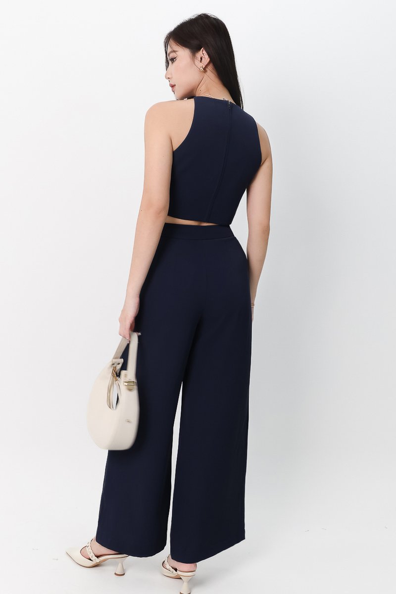 Chernise Co-ord Highwaist Pants in Navy ( Regular Length )