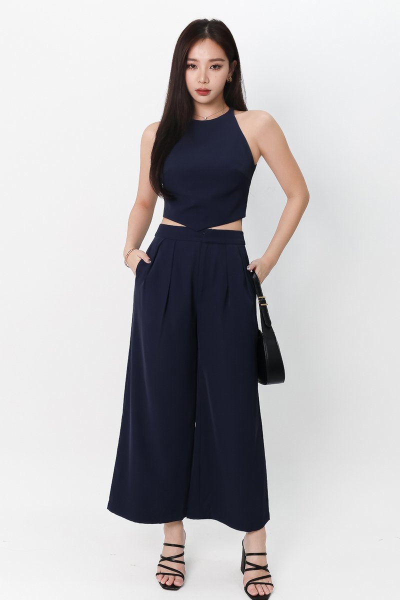 Chernise Co-ord Set in Navy ( Petite Length ) Chernise Co-ord Set in Navy ( Petite Length )