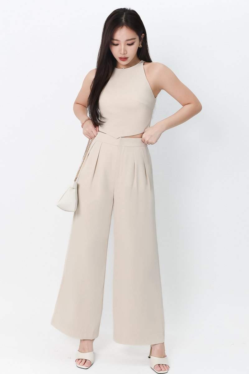 DEFECT | Chernise Co-ord Highwaist Pants in Ecru ( Regular Length ) in XS