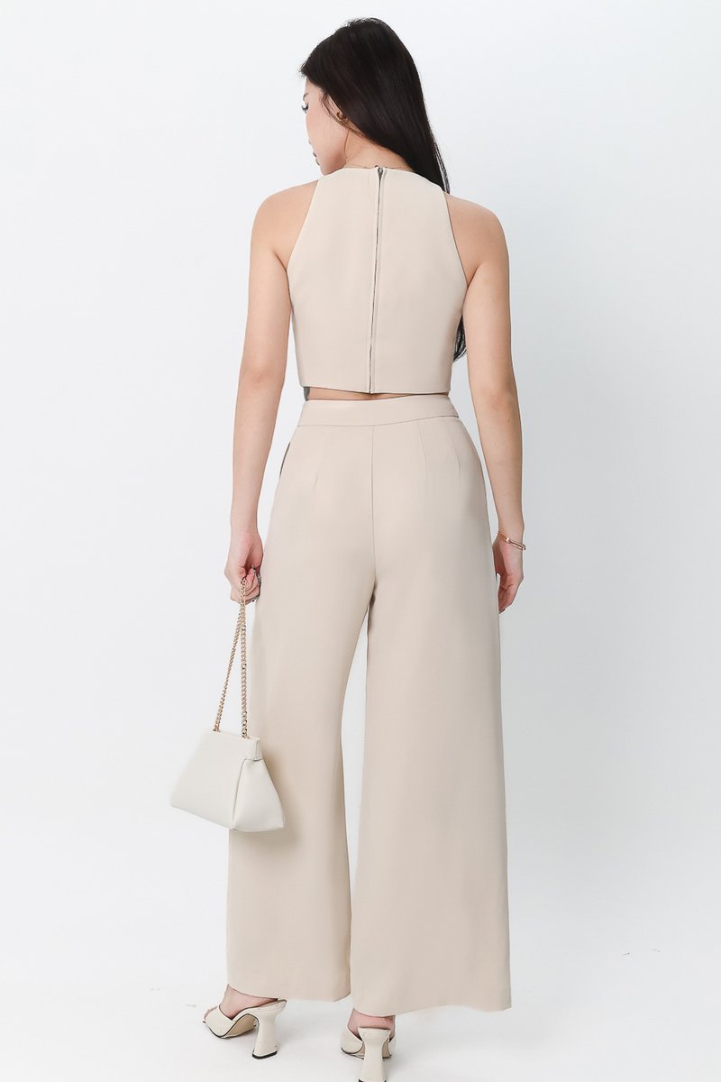 DEFECT | Chernise Co-ord Highwaist Pants in Ecru ( Regular Length ) in XS