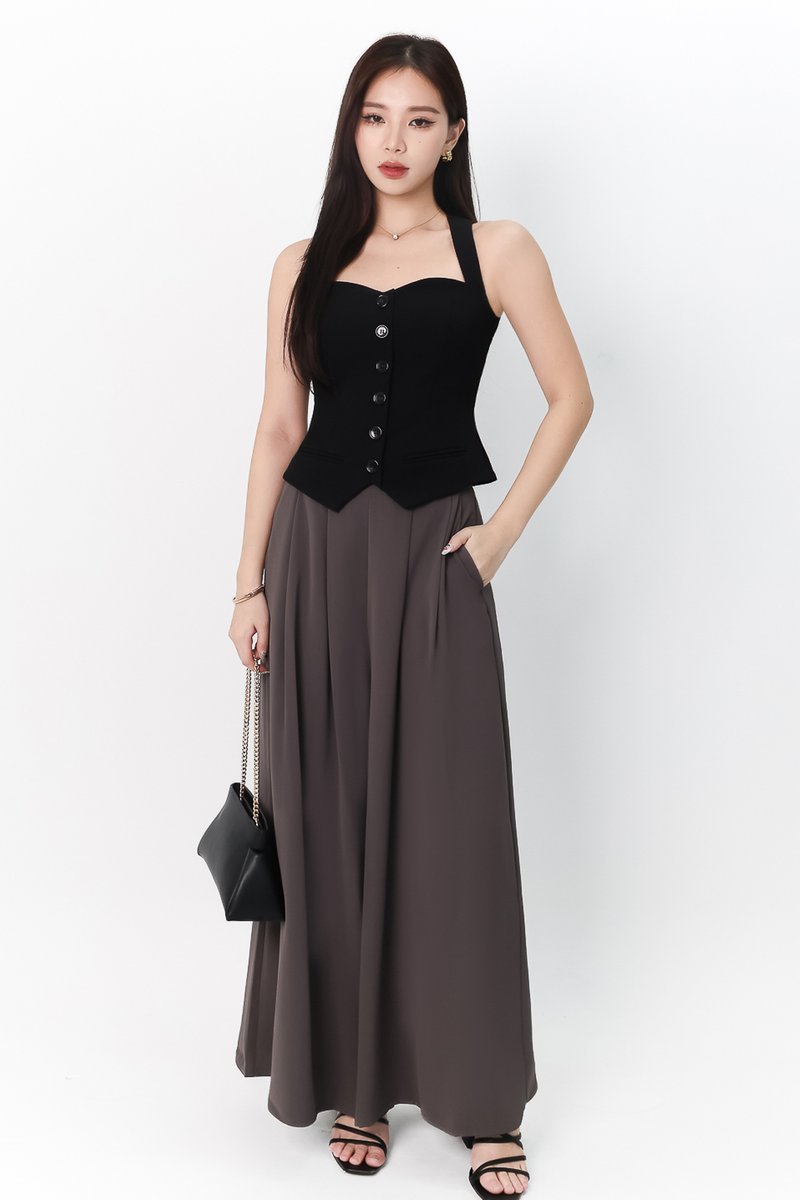 Valentina Vest Top in Black