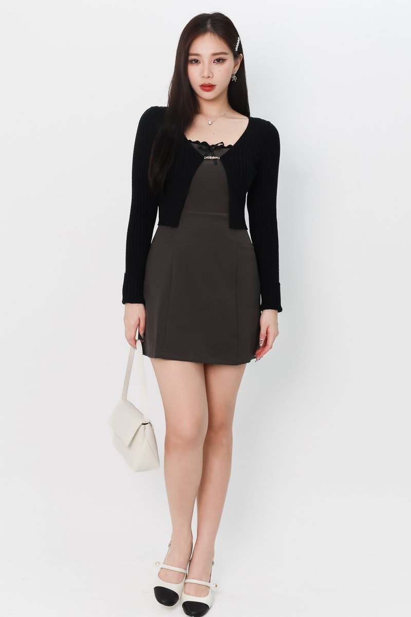 RESTOCKS 3 | Perl Pearl Knit Cardigan in Black