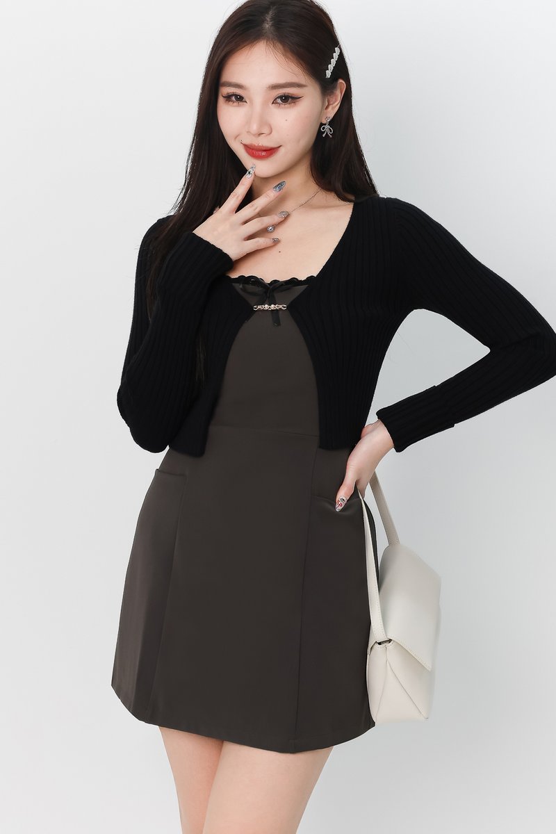 RESTOCKS 3 | Perl Pearl Knit Cardigan in Black