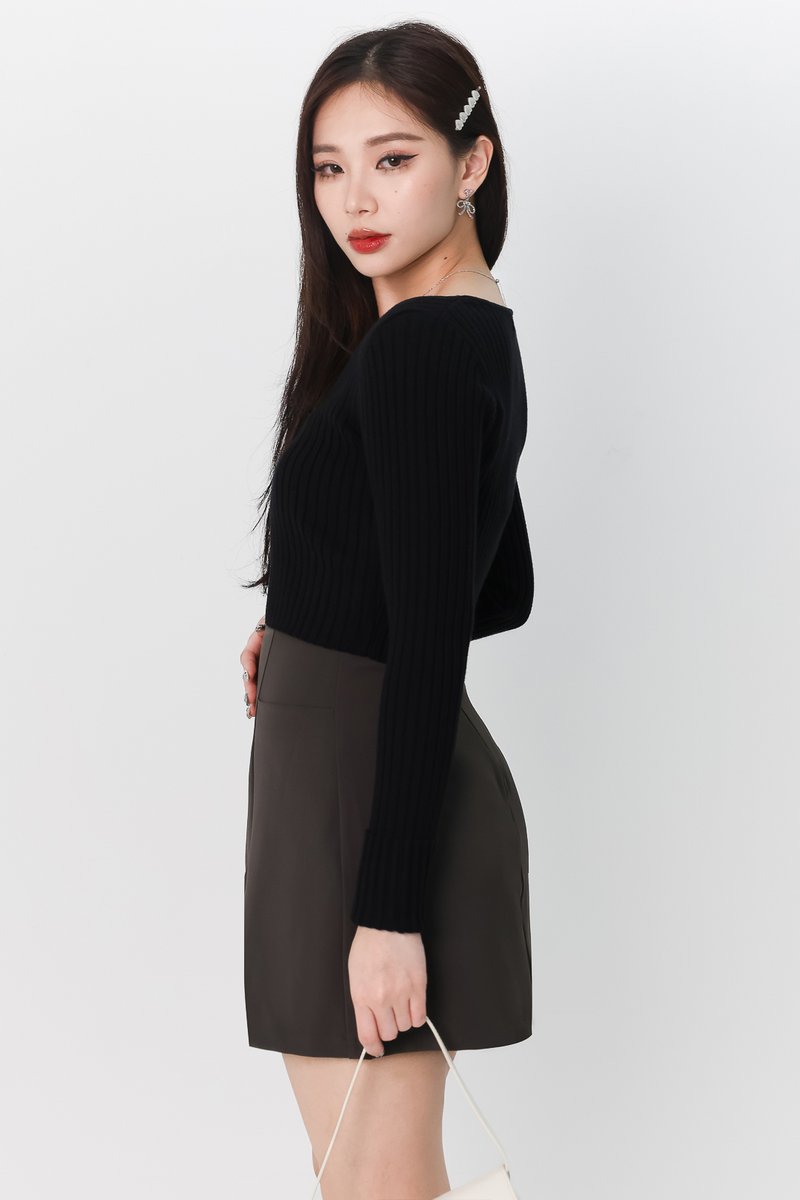 RESTOCKS 3 | Perl Pearl Knit Cardigan in Black