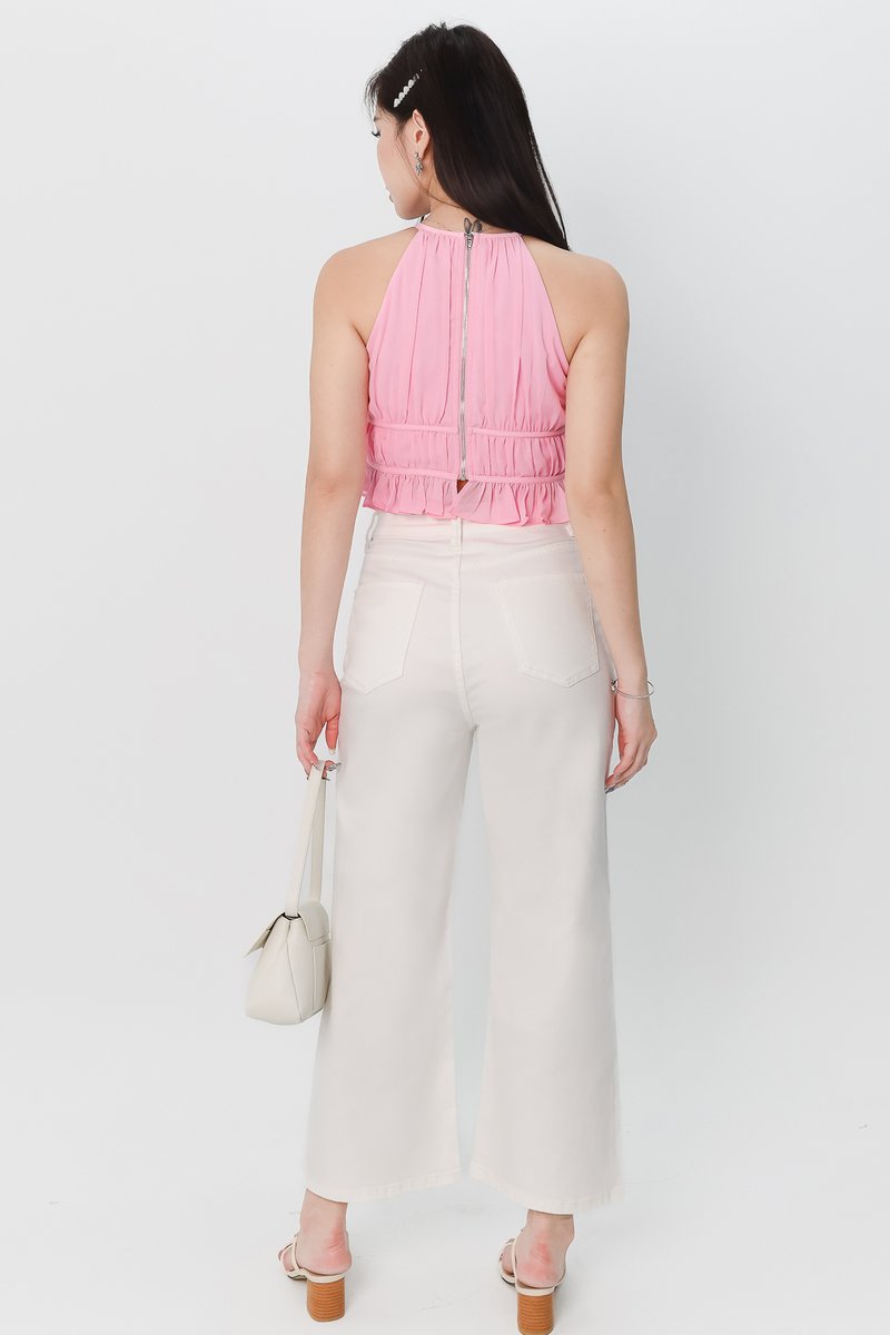 Hadley Highwaist Denim Jeans in White ( Petite Length )