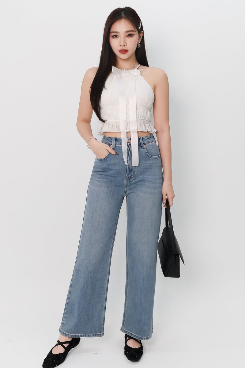 Hadley Highwaist Denim Jeans in Light Wash ( Regular Length )