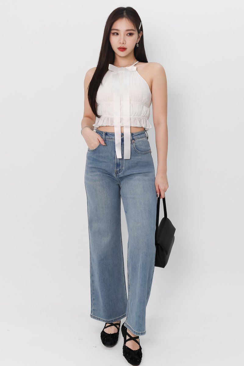Hadley Highwaist Denim Jeans in Light Wash ( Regular Length )