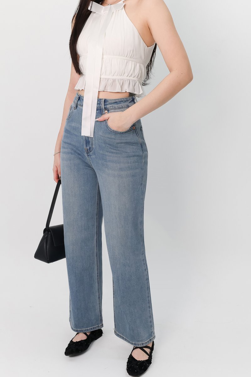 Hadley Highwaist Denim Jeans in Light Wash ( Regular Length )