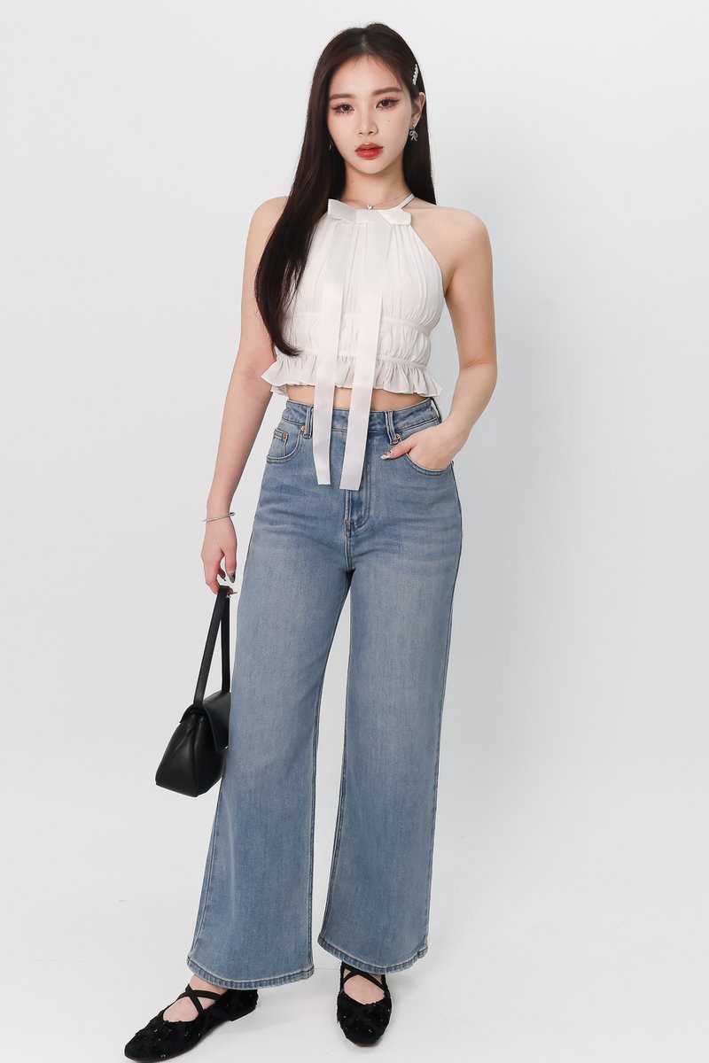 Hadley Highwaist Denim Jeans in Light Wash ( Regular Length )