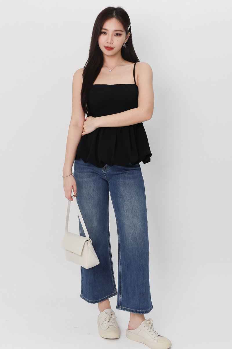 Hadley Highwaist Denim Jeans in Dark Wash ( Petite Length )