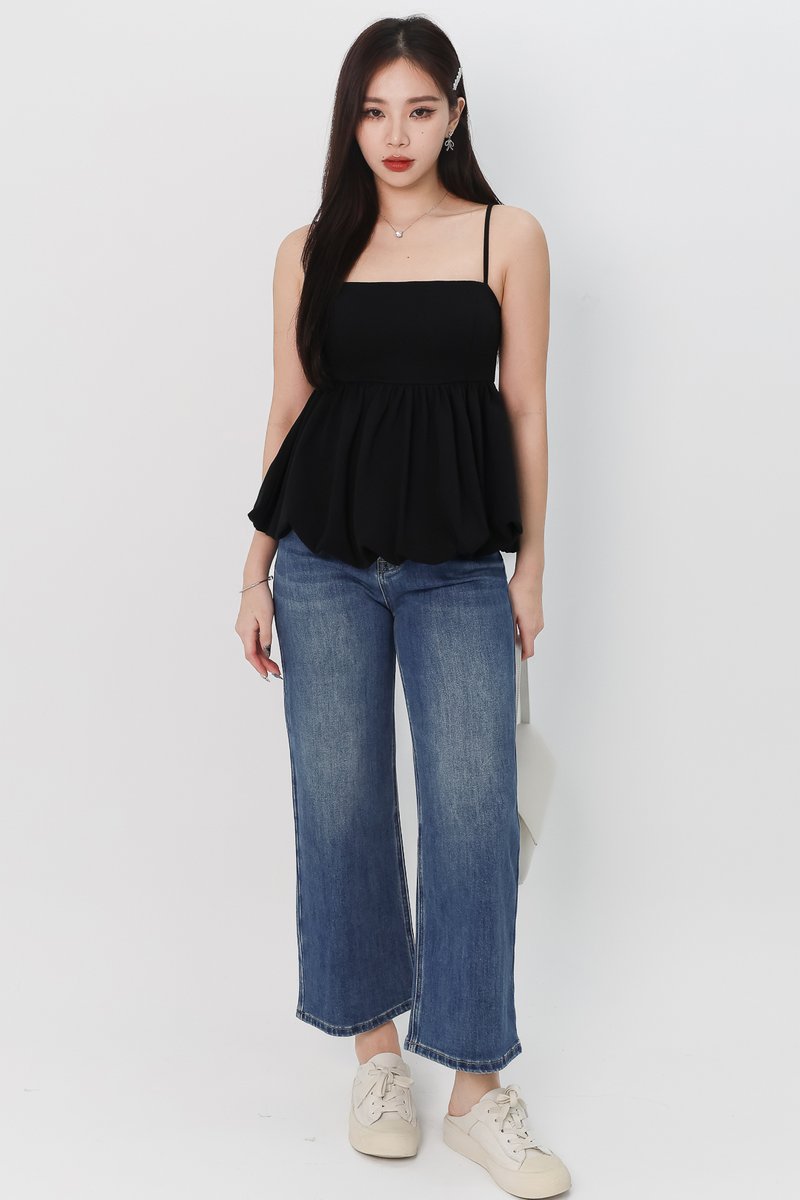 Hadley Highwaist Denim Jeans in Dark Wash ( Petite Length )