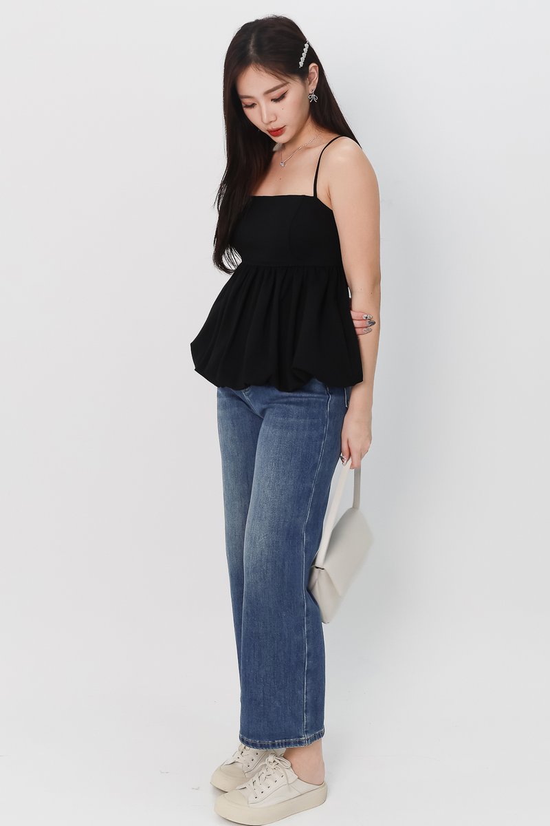 Hadley Highwaist Denim Jeans in Dark Wash ( Petite Length )