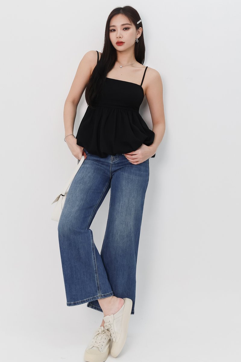Hadley Highwaist Denim Jeans in Dark Wash ( Petite Length )