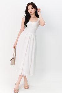 DEFECT | Trita Thick Straps Midaxi in White in XXS