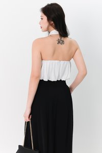 Tiff Tube Top with Sash in White
