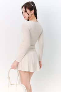 Lara Co-ord Skorts in Cream White Lara Co-ord Skorts in Cream White