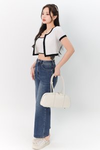 Chara Contrast 2-pc Top in White x Black Chara Contrast 2-pc Top in White x Black