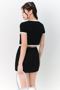 Chara Contrast 2-pc Top in Black x White Chara Contrast 2-pc Top in Black x White