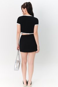 Chara Contrast 2-pc Top in Black x White Chara Contrast 2-pc Top in Black x White