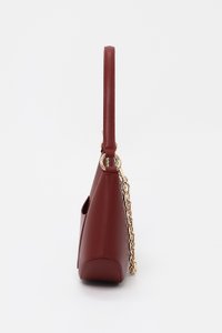 Cheyenne Chain Rounded Shoulder Bag in Dark Red