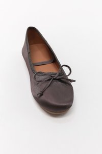Ballerina Ballet Satin Flats in Gunmetal