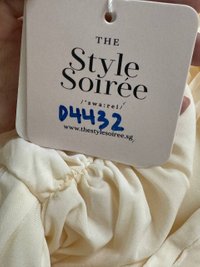 DEFECT | Marissa Mesh Tie Romper Dress in Cream Yellow in XS