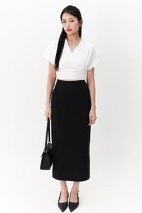 Meline Midi Skirt in Black Meline Midi Skirt in Black