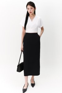 Meline Midi Skirt in Black Meline Midi Skirt in Black