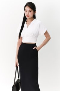 Sandy Sleeved Top in White Sandy Sleeved Top in White