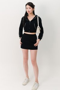 Clare Contrast Co-ord Skorts in Black x White