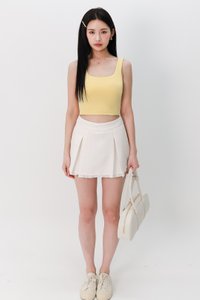 Carrie Cropped Tank Top in Yellow Carrie Cropped Tank Top in Yellow
