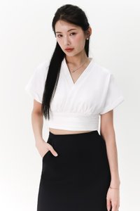 Sandy Sleeved Top in White Sandy Sleeved Top in White